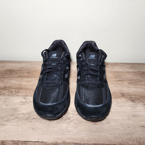 New Balance 990v5 Big Kid Triple Black Sneakers Suede Shoes Size 5.5 - Picture 7 of 11